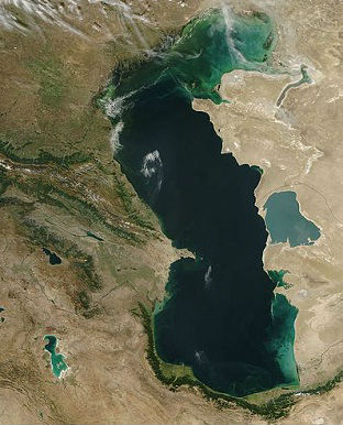 Каспийское море, вид из космоса