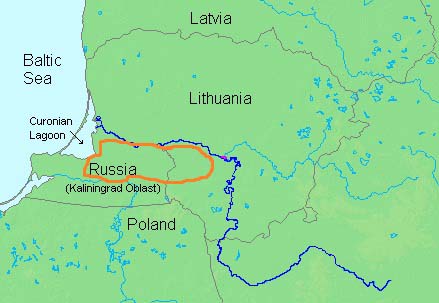 Нижненеманская низменность на карте Нижненеманская низменность