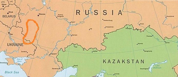 Среднерусская возвышенность на карте Среднерусская возвышенность на карте
