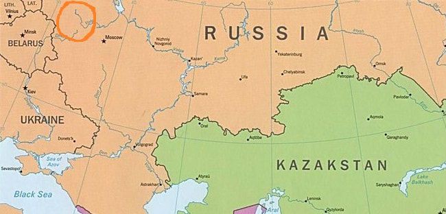 Валдайская возвышенность на карте Валдайская возвышенность на карте